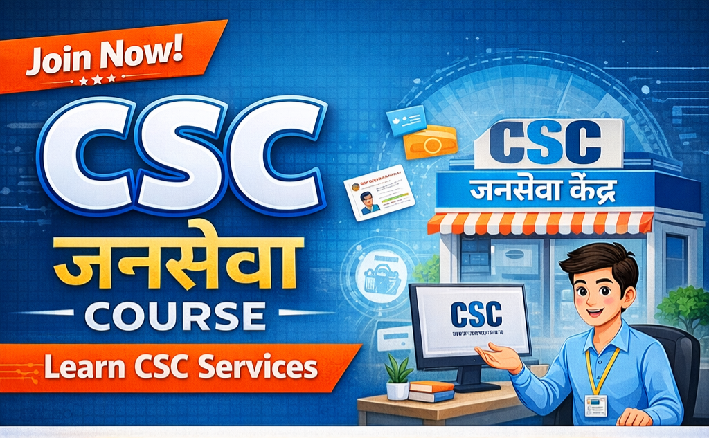 CSC & जनसेवा कोर्स 6 MONTHS 